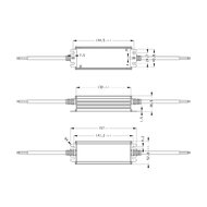 Wasserdichtes 12-Volt DC 50W LED-Netzteil