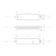 Wasserdichtes 12-Volt DC 300W LED-Netzteil