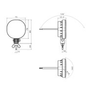 Fristom FT-400 LED Nebelschlussleuchte Kabel