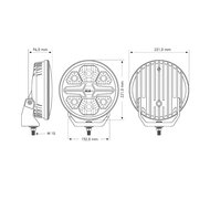 Hella LED-Fernscheinwerfer Blade 9" Chrom Weiß/Orange Positionslicht Ref. 50