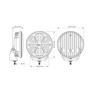 Hella LED-Fernscheinwerfer Blade 9" Chrom Weiß/Orange Positionslicht Ref. 25