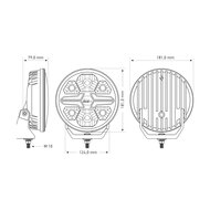 SET 4x Hella LED Fernscheinwerfer Blade 7" Schwarz + Schutzkappen