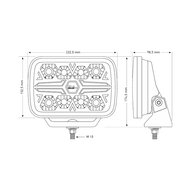 Hella LED-Fernscheinwerfer Blade Schwarz | Weiß/Orange Positionslicht Ref. 25 Stehend