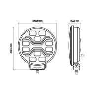 X-Spider Toxic LED-Strahler rund | Tagfahrlicht + LED-Blinker