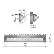 Wesem LED Arbeitsscheinwerfer CRP1 verlängert 2200LM + Kabel