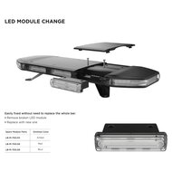 Dasteri LED Leuchtbalken Orange 137CM + Arbeitslicht + Fernbedienung