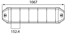 Dasteri LED Leuchtbalken Orange 107CM + Arbeitslicht + Fernbedienung