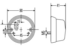 Hella Positionsleuchte klar Ø80 mm | 2PF 001 259-631