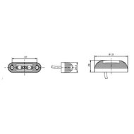 Horpol LED Positionsleuchte Weiß Oval LD-370 Dark-Look