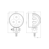 30W LED Arbeitsleuchte Rund 3000LM | Einstellbar