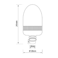 LED Rundumleuchte Orange 12-24V | DIN Halterung