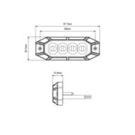 LED Blinker Orange 12-24V | 8-LED