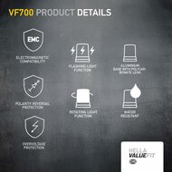 Hella VF700 LED Blitzleuchte Orange 12-24 V