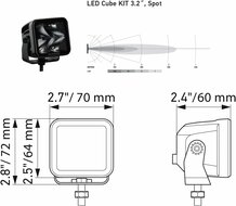 Hella LED Cube Set 3,2&quot; Fernscheinwerfer | 1FA 358 176-821