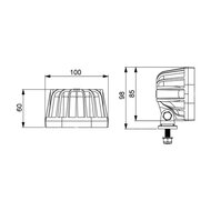 Horpol LED Arbeitsleuchte Quadratisch + Blitz | 12-24V