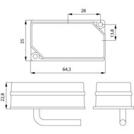 Dasteri LED-Blitzer mit 3 LEDs Orange