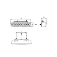 Dasteri 2x LED Blitzer + 2x LED Rundumlicht Aktionsset