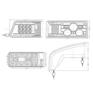 Crawer LED-Scheinwerferset CASE IH Mit Vier Funktionen