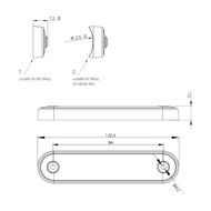 Fristom LED Positionsleuchte Orange Dark Look FT-073