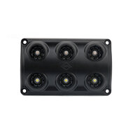 Horpol LED Innenleuchte Schwarz 12-24V | Wei&szlig; + Rot
