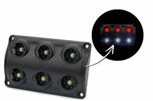 Horpol LED Innenleuchte Schwarz 12-24V | Wei&szlig; + Rot