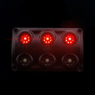 Horpol LED Innenleuchte Schwarz 12-24V | Wei&szlig; + Rot