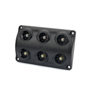 Horpol LED Innenleuchte Schwarz 12-24V | Wei&szlig; + Rot