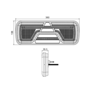 LED Neon R&uuml;cklicht Rechts | Dynamischer Blinker | 12&ndash;24V