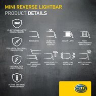 HELLA Black Magic Edgeless Pro Mini 7 Zoll R&uuml;ckfahrscheinwerfer | 500 Lumen