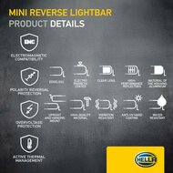 HELLA Black Magic Edgeless Pro Mini 7 Zoll R&uuml;ckfahrscheinwerfer | 500 Lumen