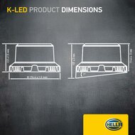 HELLA K-LED QUADRA Rundumleuchte Orange | Smoke