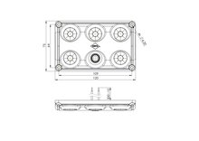 Horpol LED Innenleuchte Schwarz 12-24V | Drei Stufen