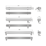 WESEM CDP1-FF 5&deg; LED Lightbar Positionslicht | 14.000 Lumen