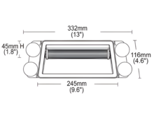 LED Frontscheibenblitzer mit Saugnapf | Orange