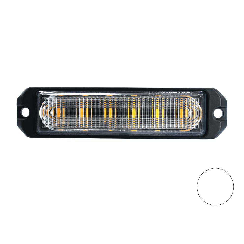 LED Blitzer 6-fach ultra Fläche Weiß