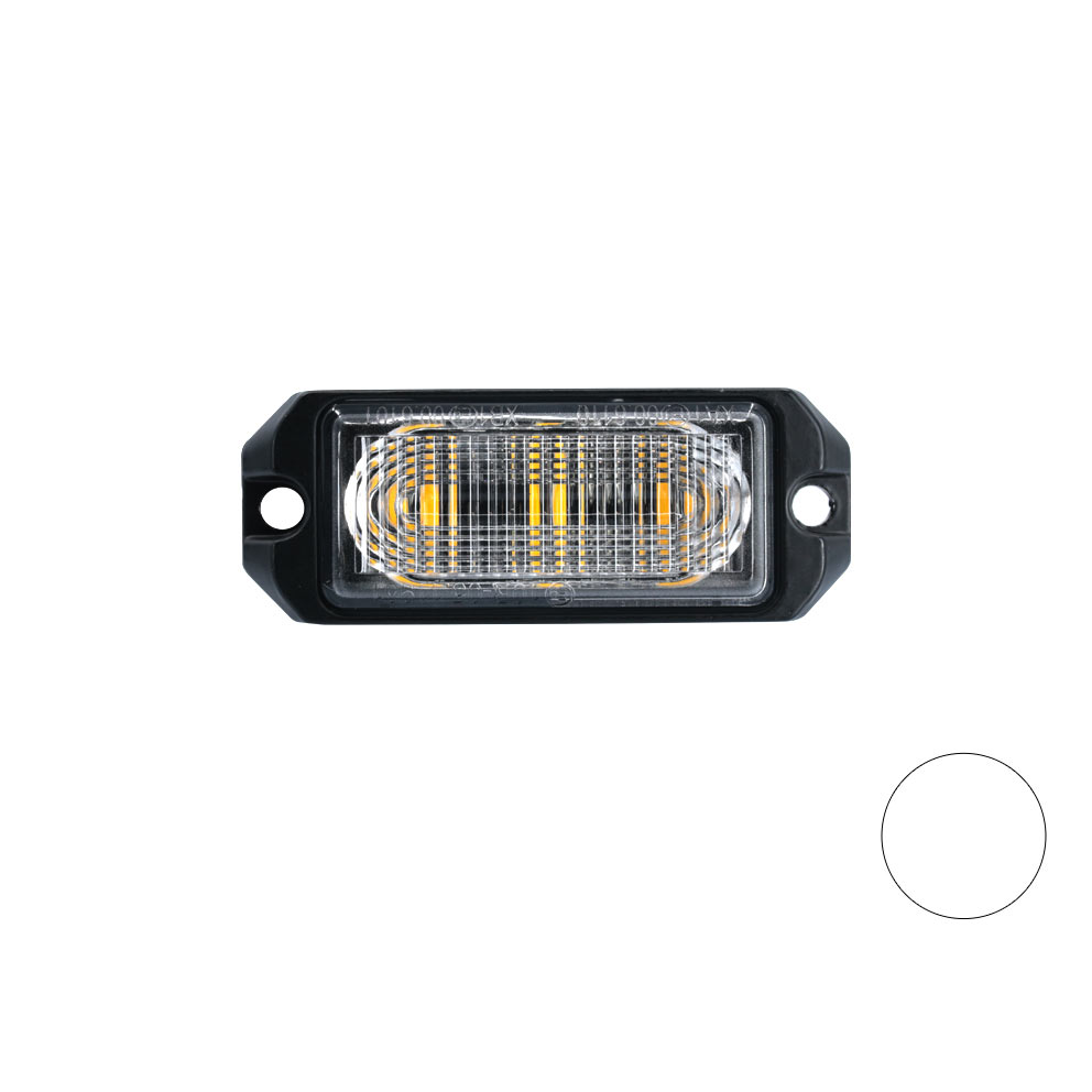 LED Blitzer 3-fach ultra Fläche Weiß