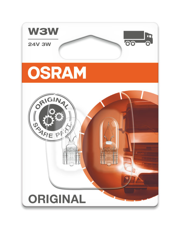 Osram Glühbirne 24V Original Line W3W, W2.1x9.5d 2 Stück