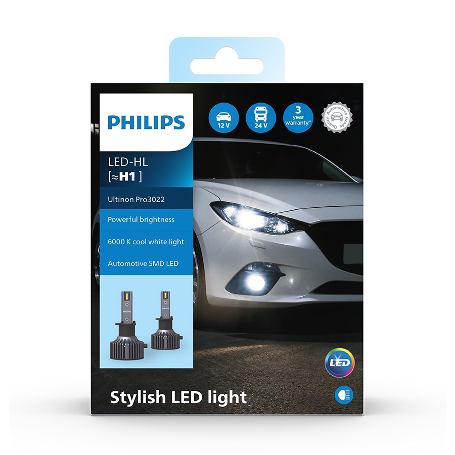 Philips H1 LED Hauptscheinwerfer 12-24V Ultinon Pro3022 Satz -  Werkenbijlicht