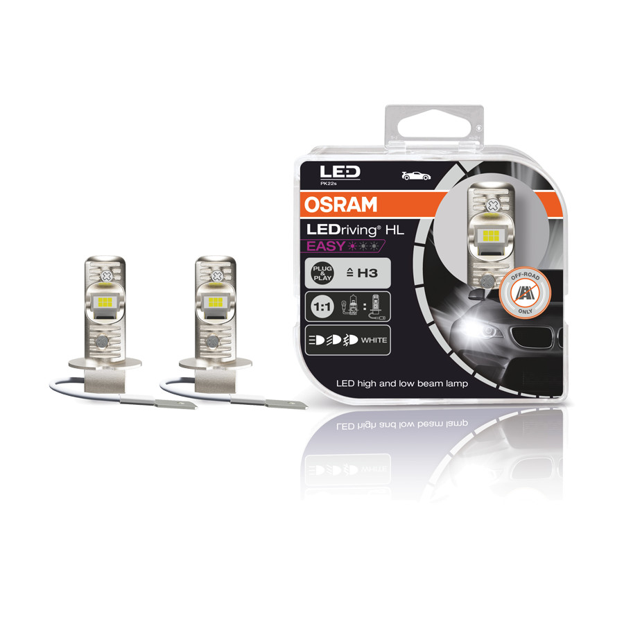 Osram H3 HL Easy LED-Scheinwerfer-Set 8W PK22s 12V - Werkenbijlicht