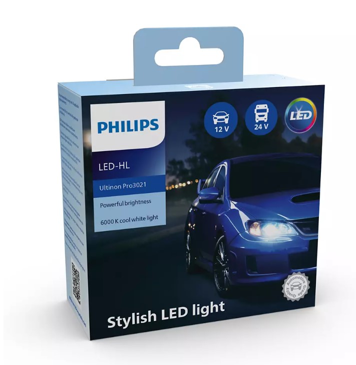 Philips H4 LED Hauptscheinwerfer 12/24V 20W 2 Stück
