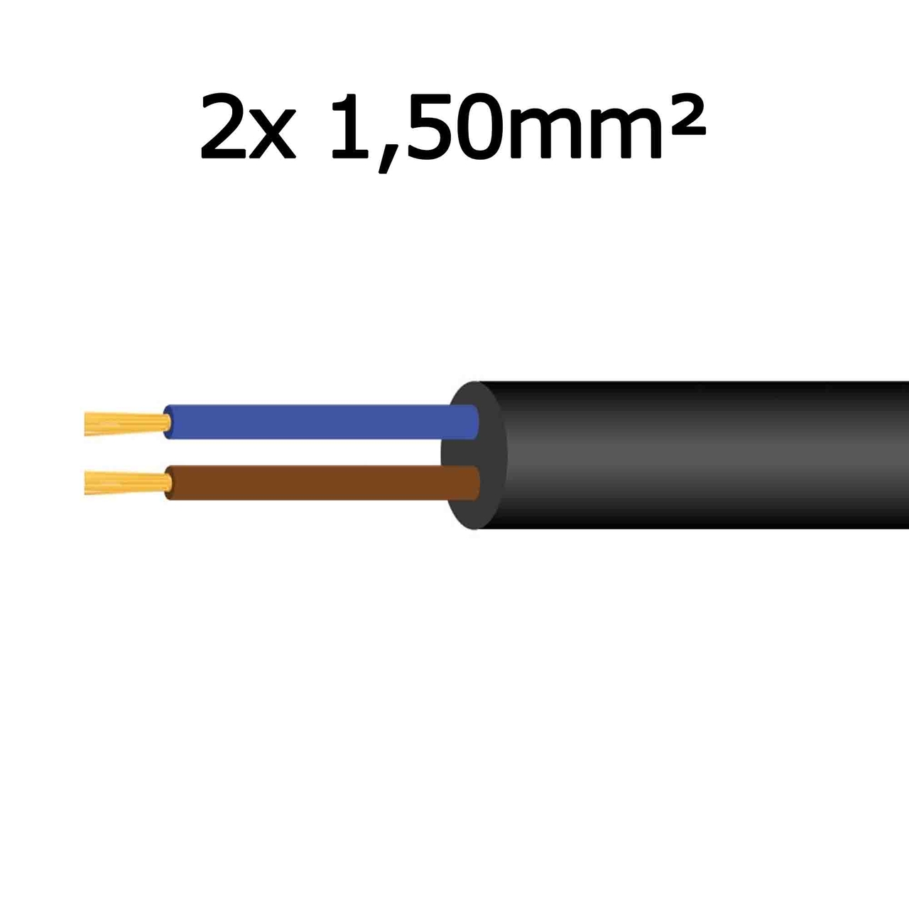 Flexibles Anschlusskabel 2x 1,50mm²