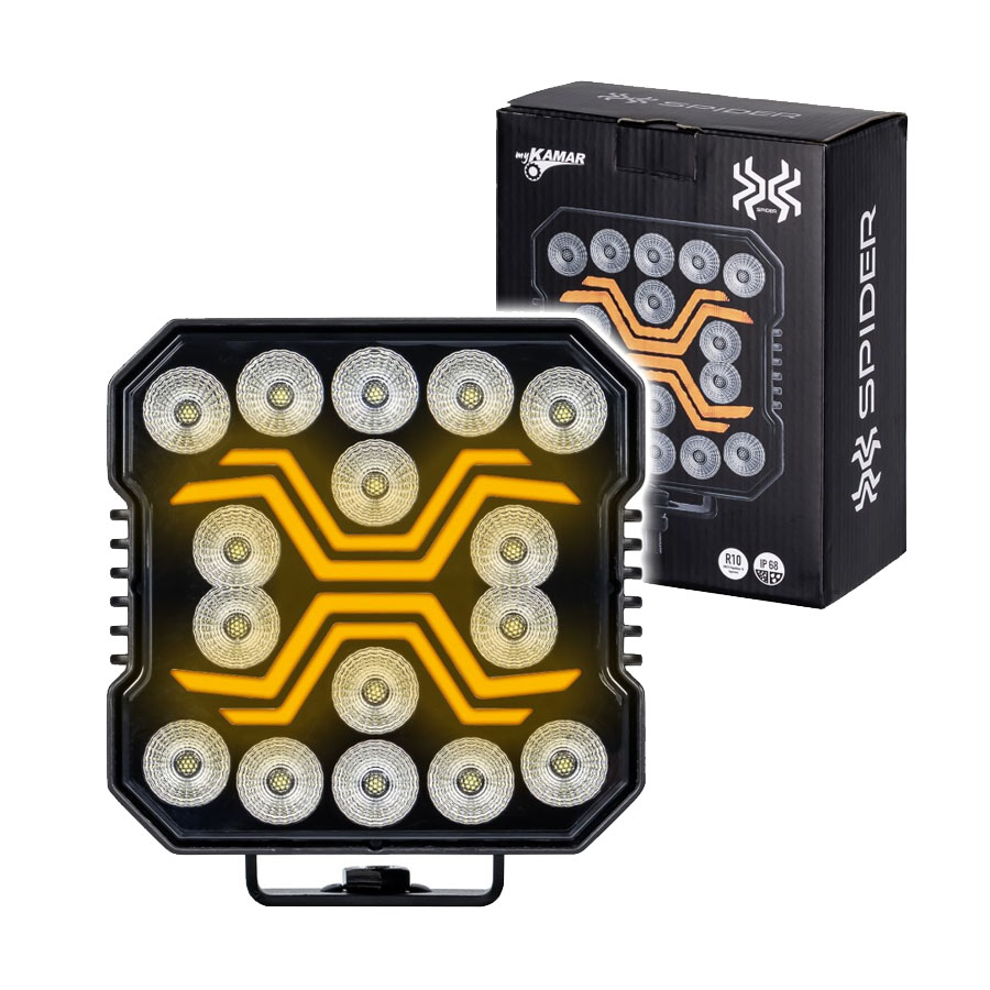 X-Spider LED-Arbeitsleuchte | Weiß + Orange | Tagfahrlicht | 4200 lm