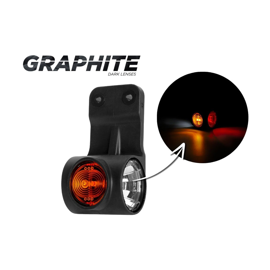 Horpol LED Begrenzungsleuchte 2-Funktionen Lang Links Dark-Look