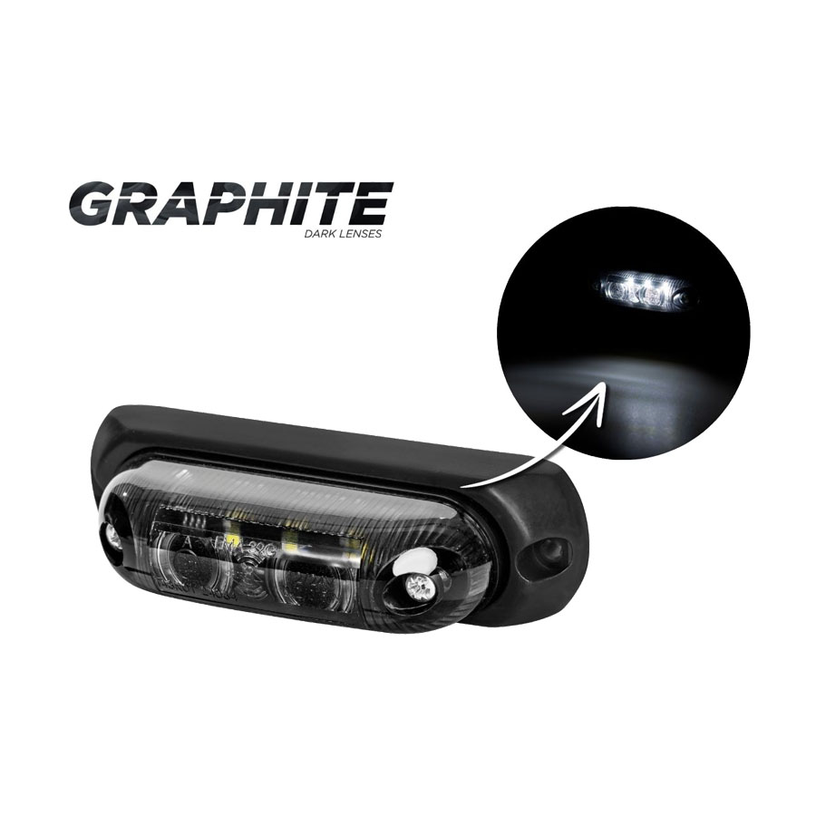 Horpol LED Positionsleuchte Weiß Oval LD-377 Dark-Look