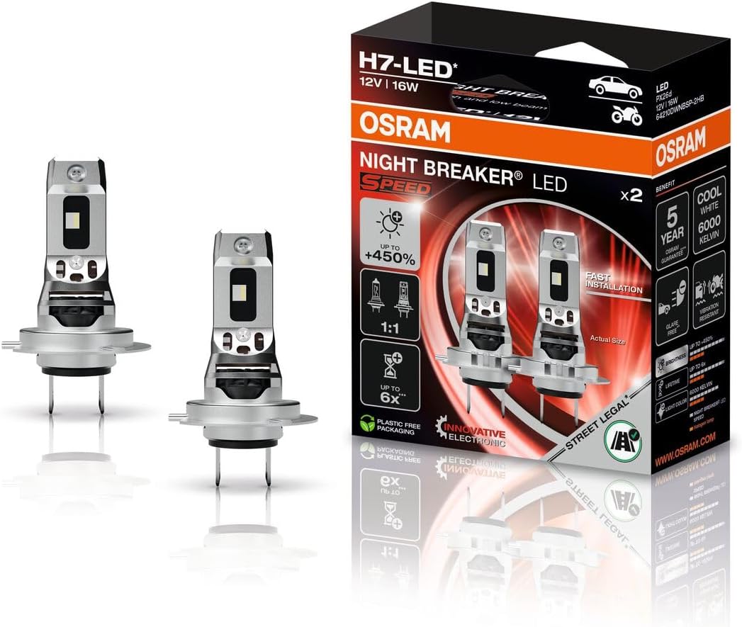 Osram Night Breaker LED Speed H7 450 Street Legal Set | +450%