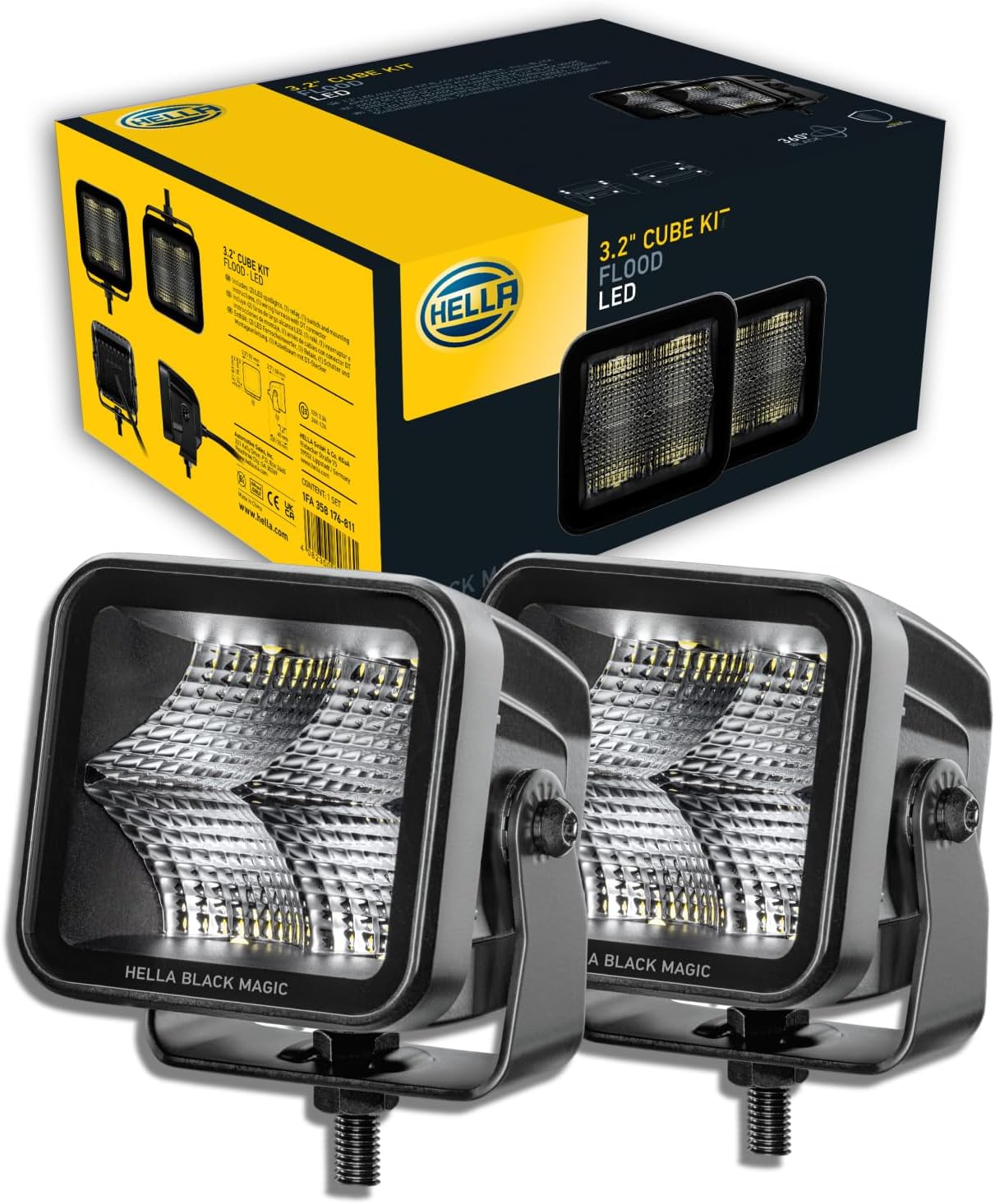 Hella LED Cube Set 3,2" breit | 1FA 358 176-811