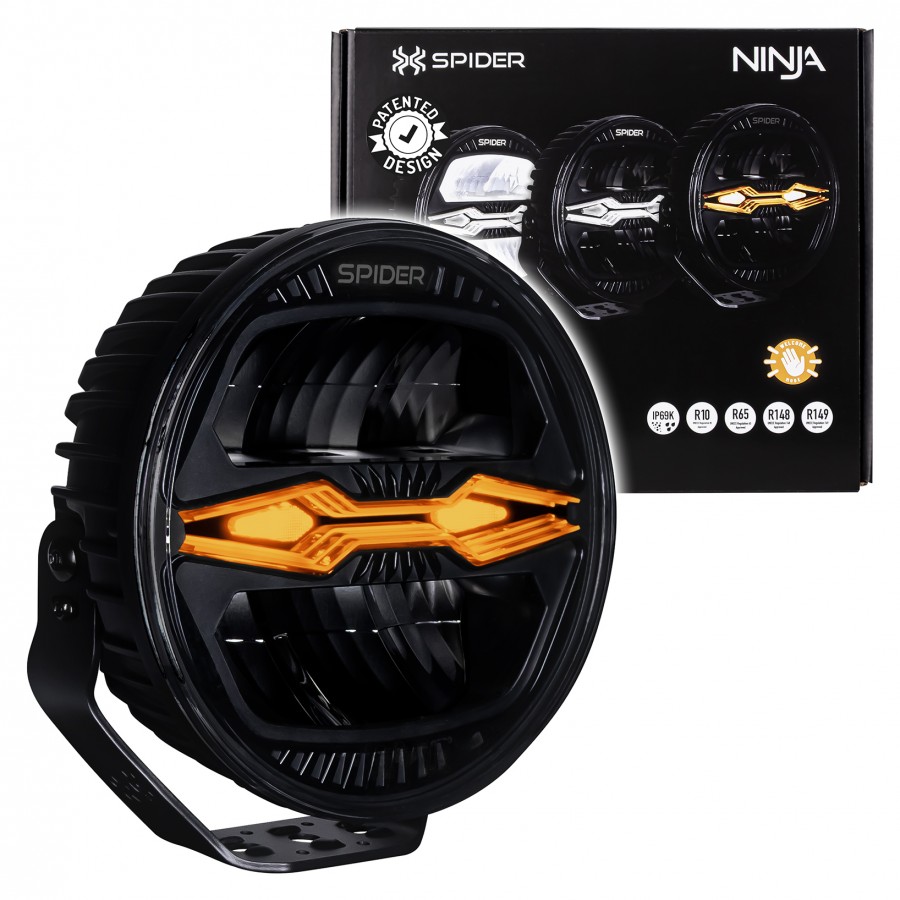X-Spider Ninja LED-Strahler rund | Tagfahrlicht + LED-Blitzer