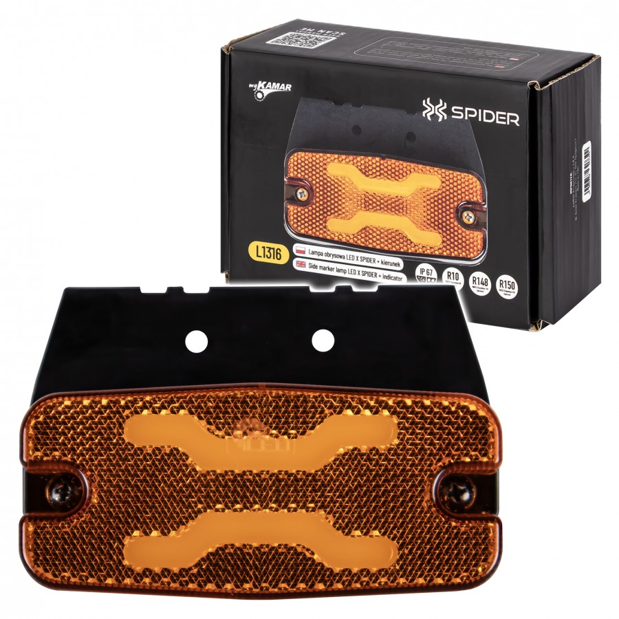 X-SPIDER LED Seitenmarkierungslamp Orange + Blinker | L1316