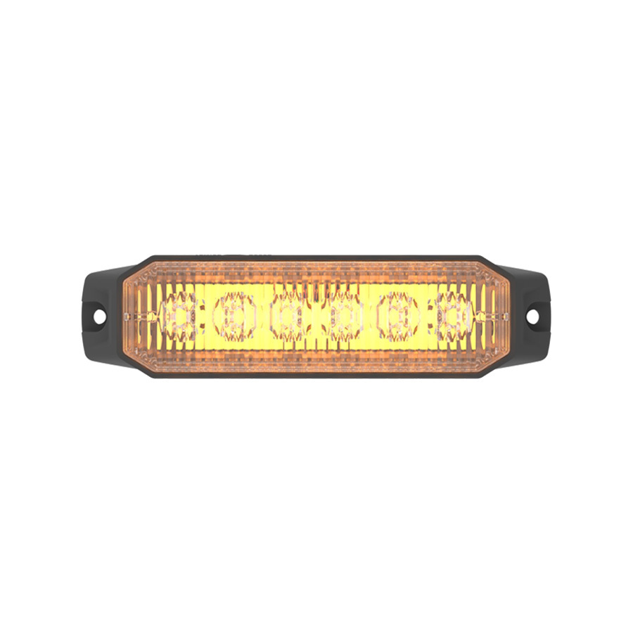 Dasteri LED Blitzleuchte Kompakt Orange Klar