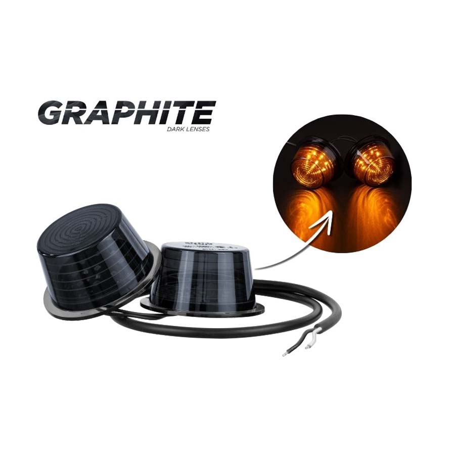 Horpol d&auml;nisch LED Begrenzungsleuchte Units Orange 2 St&uuml;ck